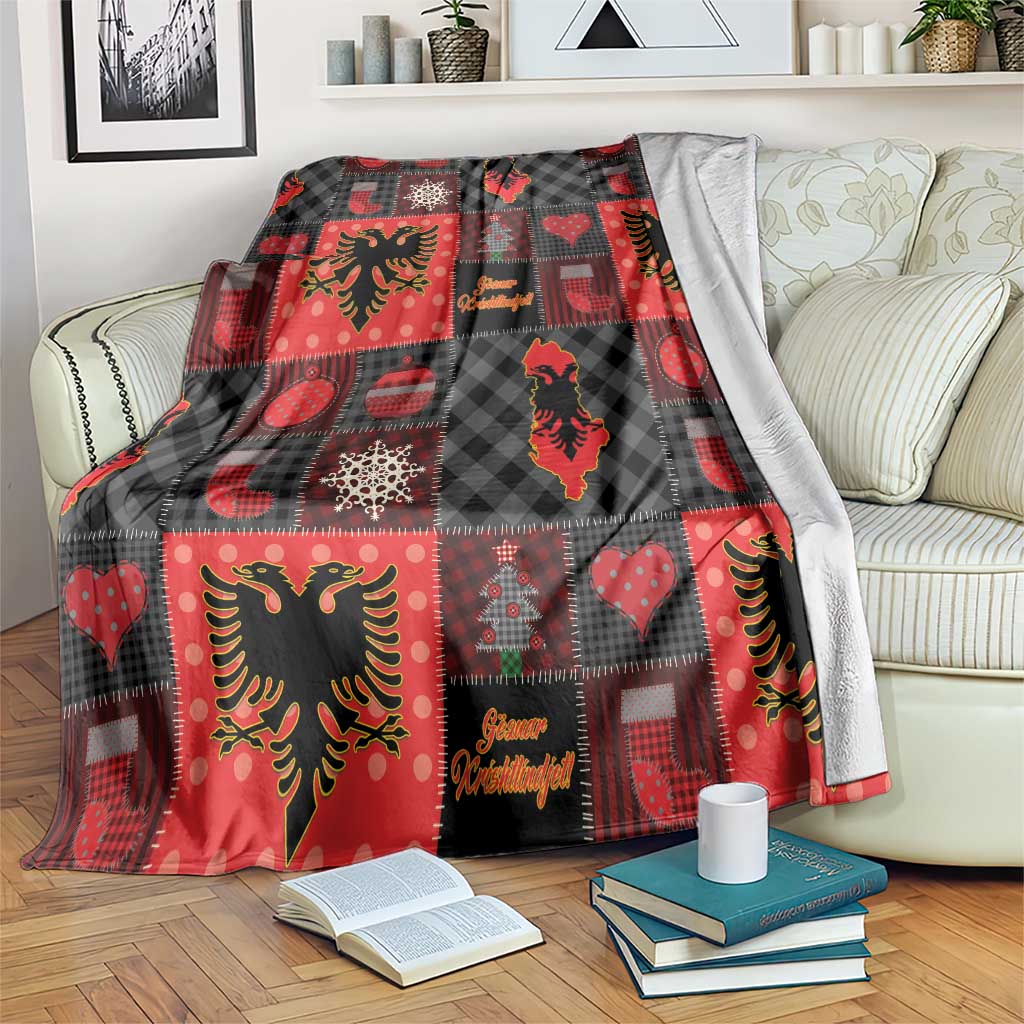 Albania Christmas Patchwork Blanket - Wonder Print Shop