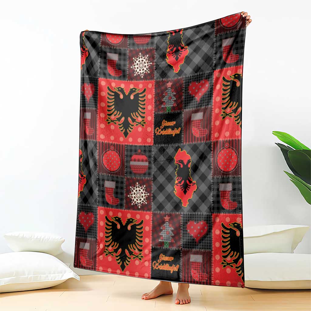Albania Christmas Patchwork Blanket - Wonder Print Shop