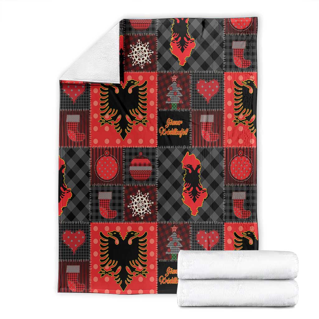 Albania Christmas Patchwork Blanket - Wonder Print Shop