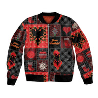 Albania Christmas Patchwork Bomber Jacket - Wonder Print Shop