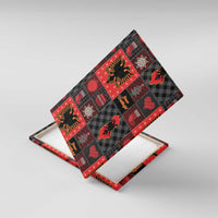 Albania Christmas Patchwork Canvas Wall Art - Wonder Print Shop