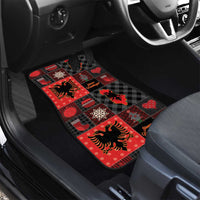 Albania Christmas Patchwork Car Mats - Wonder Print Shop