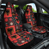 Albania Christmas Patchwork Car Seat Cover - Wonder Print Shop
