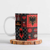 Albania Christmas Patchwork Ceramic Mug - Wonder Print Shop