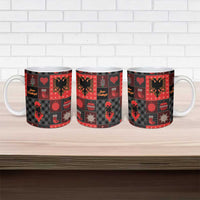 Albania Christmas Patchwork Ceramic Mug - Wonder Print Shop