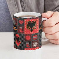 Albania Christmas Patchwork Ceramic Mug - Wonder Print Shop