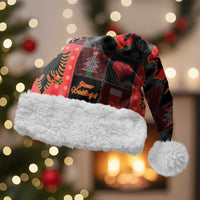 Albania Christmas Patchwork Christmas Santa Hat - Wonder Print Shop