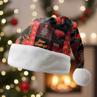 Albania Christmas Patchwork Christmas Santa Hat - Wonder Print Shop