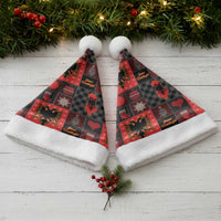 Albania Christmas Patchwork Christmas Santa Hat - Wonder Print Shop