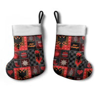 Albania Christmas Patchwork Christmas Stocking - Wonder Print Shop