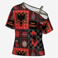 Albania Christmas Patchwork Cross Shoulder Shirt - Wonder Print Shop