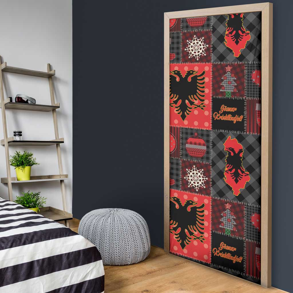 Albania Christmas Patchwork Door Cover - Wonder Print Shop