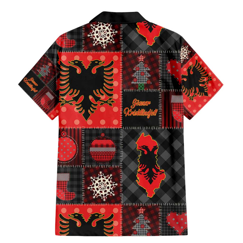 Albania Christmas Patchwork Family Matching Mermaid Dress and Hawaiian Shirt - Wonder Print Shop