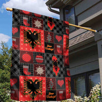 Albania Christmas Patchwork Garden Flag - Wonder Print Shop