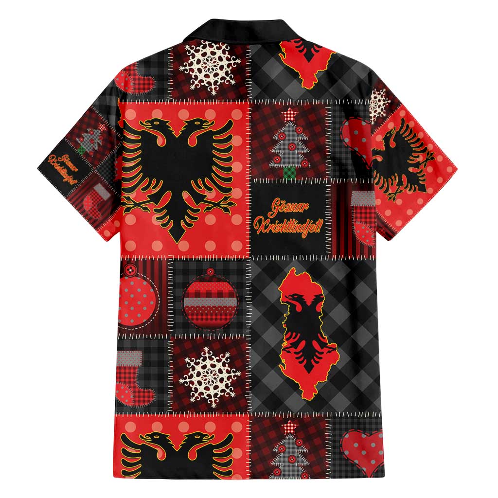 Albania Christmas Patchwork Hawaiian Shirt - Wonder Print Shop