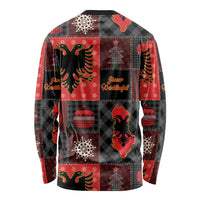 Albania Christmas Patchwork Long Sleeve Shirt - Wonder Print Shop