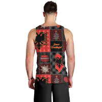 Albania Christmas Patchwork Men Tank Top - Wonder Print Shop