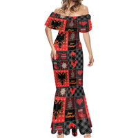 Albania Christmas Patchwork Mermaid Dress - Wonder Print Shop