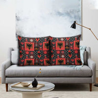 Albania Christmas Patchwork Pillow Cover - Wonder Print Shop