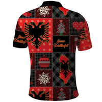 Albania Christmas Patchwork Polo Shirt - Wonder Print Shop