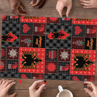 Albania Christmas Patchwork Puzzle - Wonder Print Shop