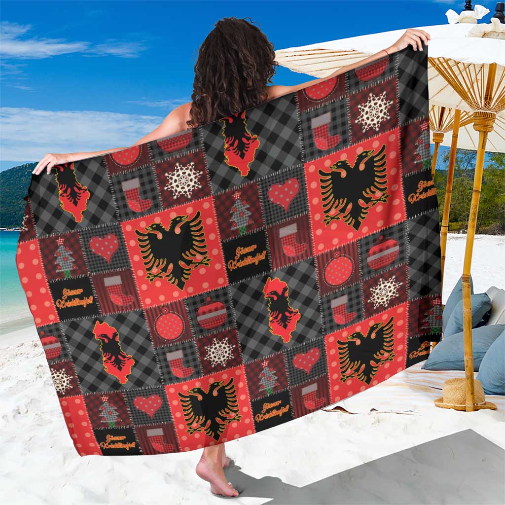 Albania Christmas Patchwork Sarong - Wonder Print Shop