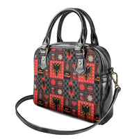 Albania Christmas Patchwork Shoulder Handbag - Wonder Print Shop