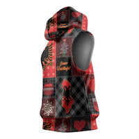 Albania Christmas Patchwork Sleeveless Hoodie - Wonder Print Shop