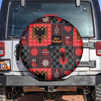Albania Christmas Patchwork Spare Tire Cover - Wonder Print Shop