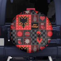 Albania Christmas Patchwork Spare Tire Cover - Wonder Print Shop