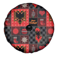 Albania Christmas Patchwork Spare Tire Cover - Wonder Print Shop