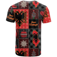 Albania Christmas Patchwork T Shirt - Wonder Print Shop