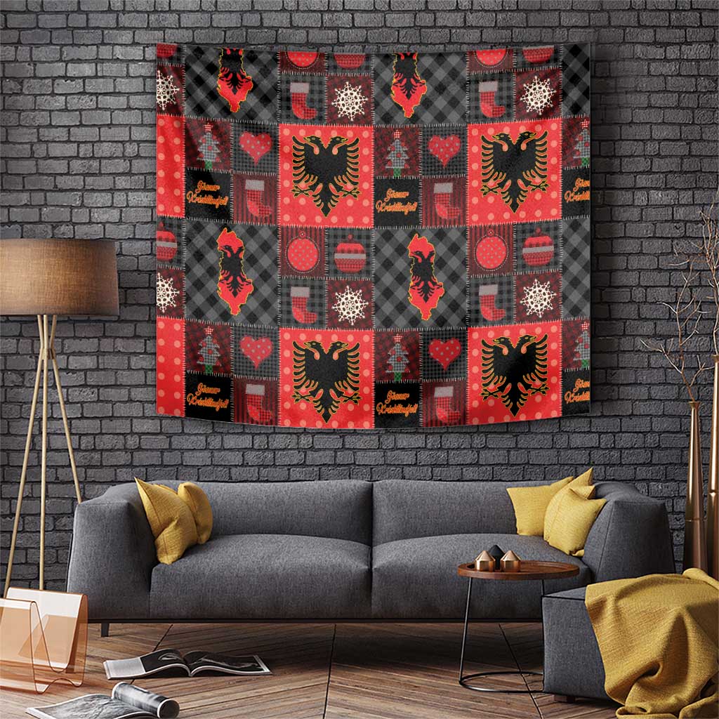 Albania Christmas Patchwork Tapestry - Wonder Print Shop
