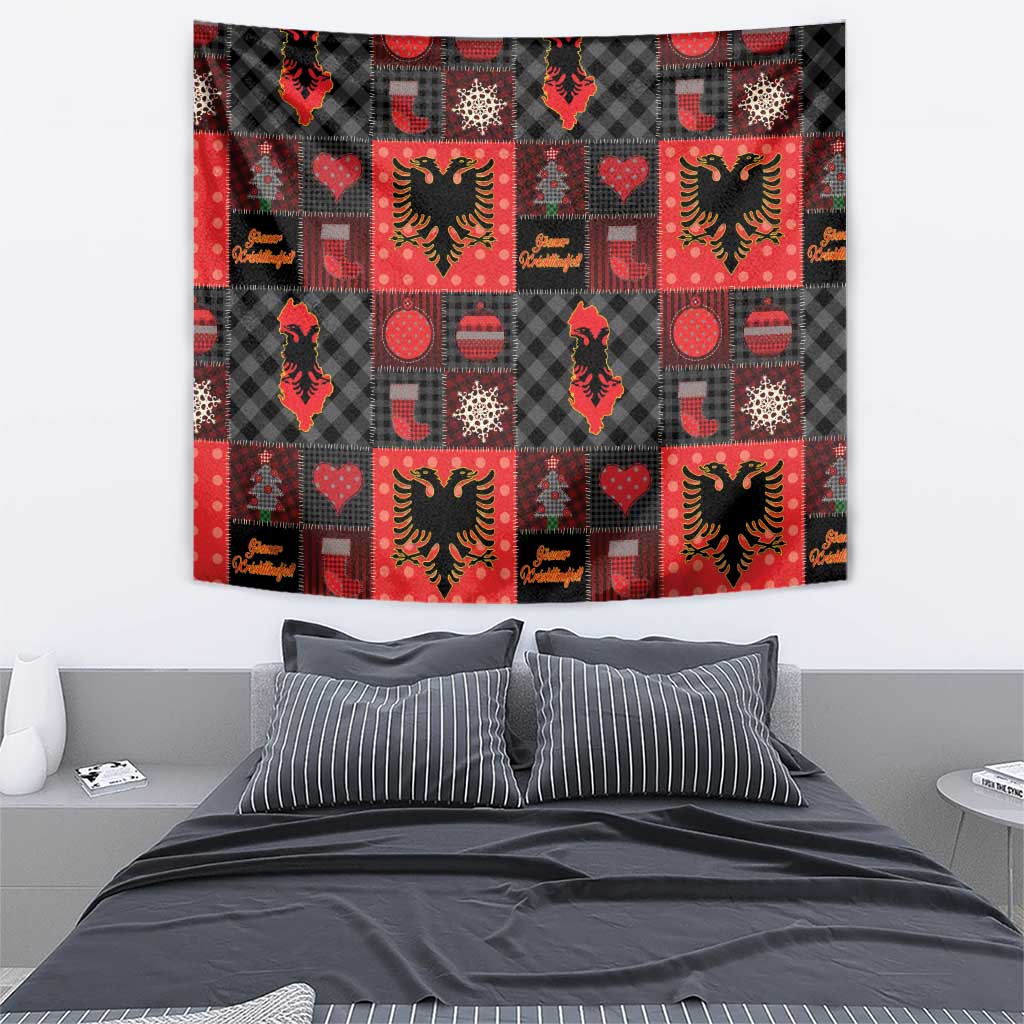 Albania Christmas Patchwork Tapestry - Wonder Print Shop