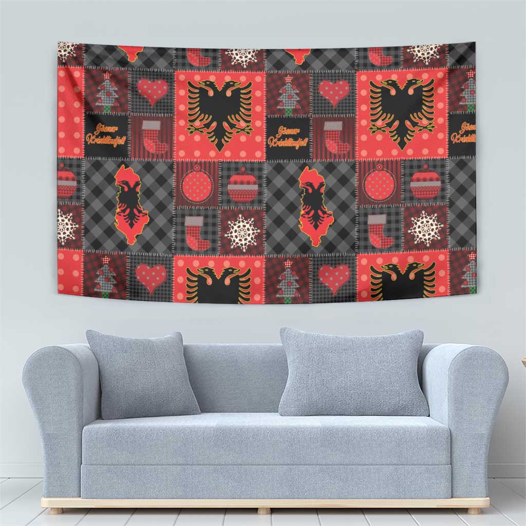 Albania Christmas Patchwork Tapestry - Wonder Print Shop