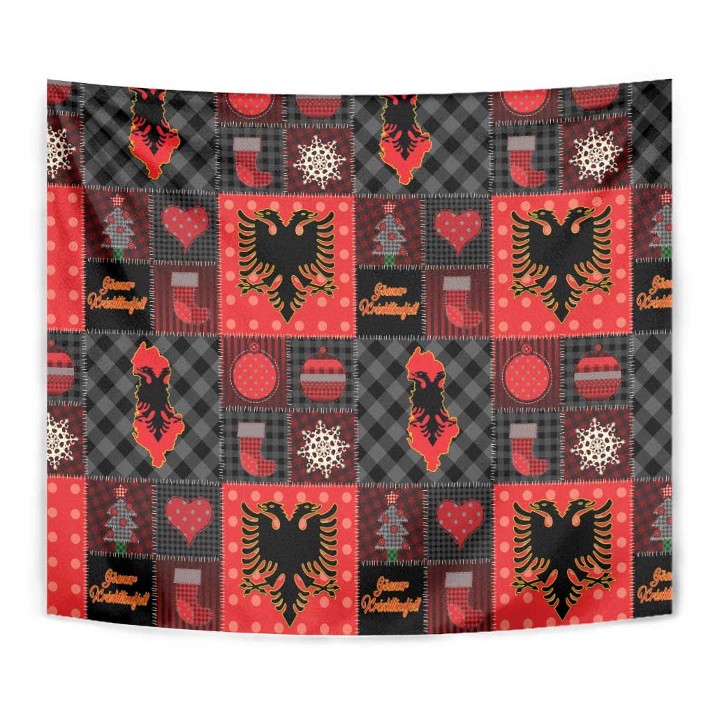 Albania Christmas Patchwork Tapestry - Wonder Print Shop