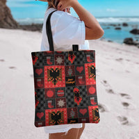 Albania Christmas Patchwork Tote Bag - Wonder Print Shop