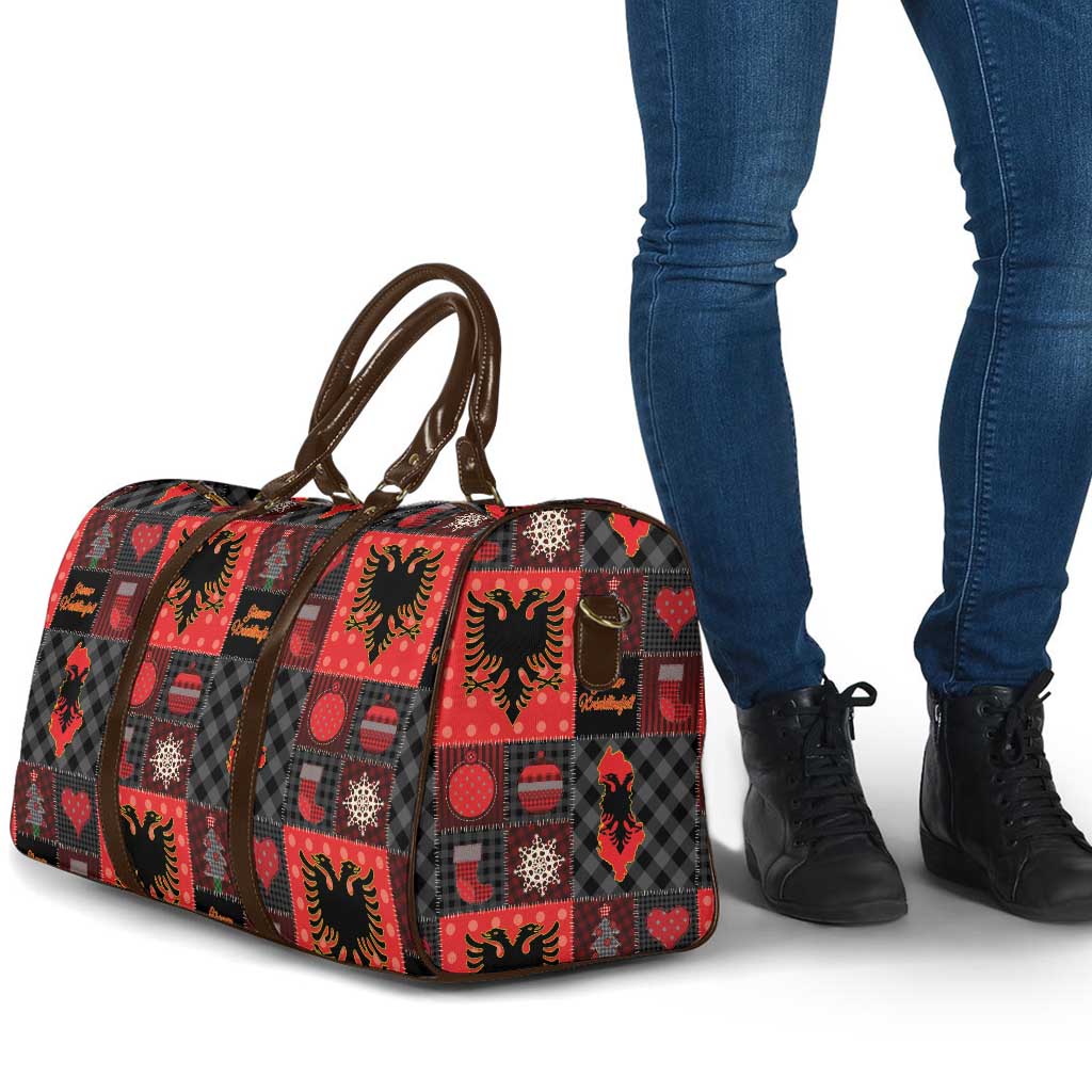 Albania Christmas Patchwork Travel Bag - Wonder Print Shop