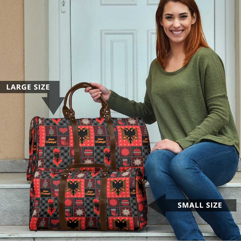 Albania Christmas Patchwork Travel Bag - Wonder Print Shop