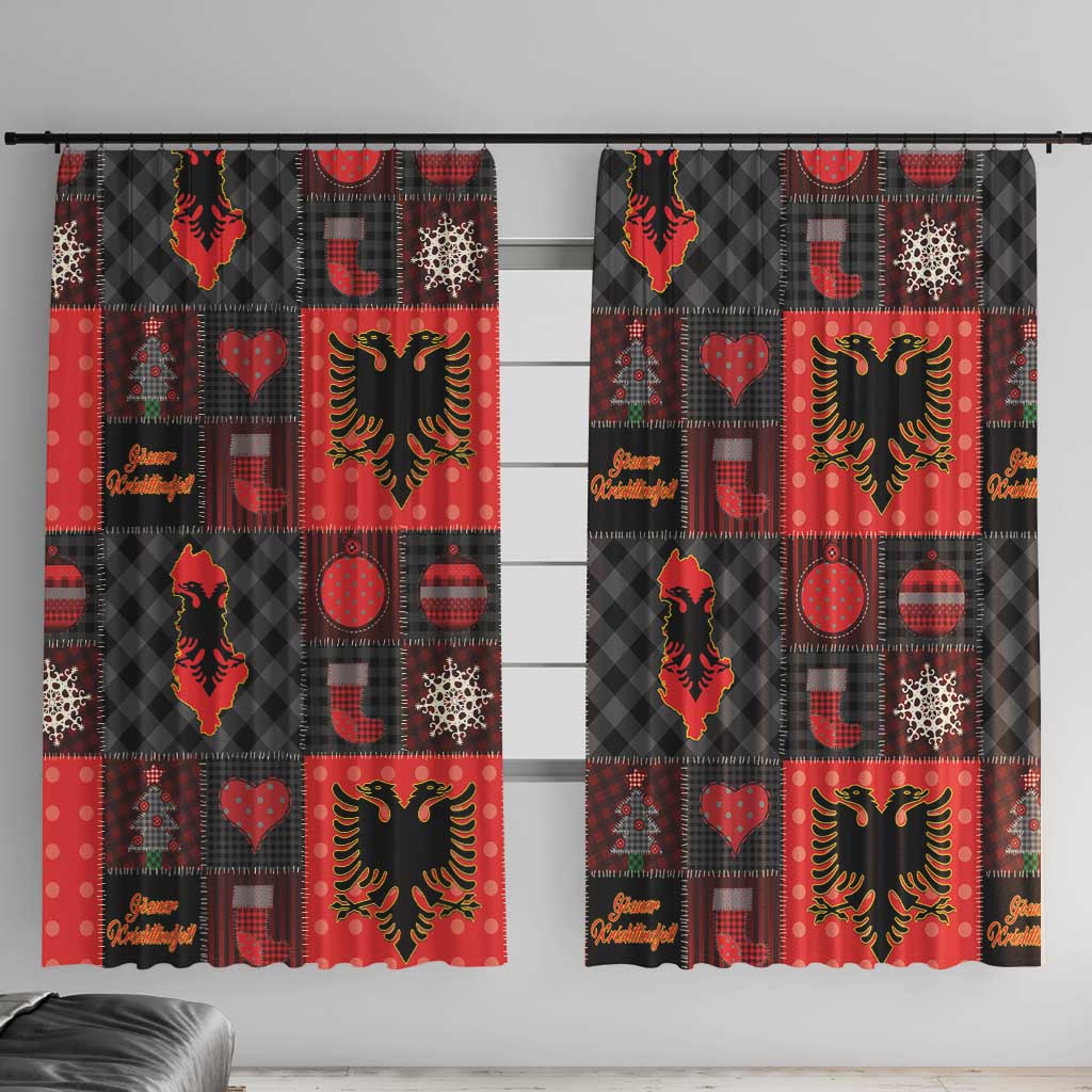 Albania Christmas Patchwork Window Curtain - Wonder Print Shop