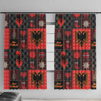 Albania Christmas Patchwork Window Curtain - Wonder Print Shop