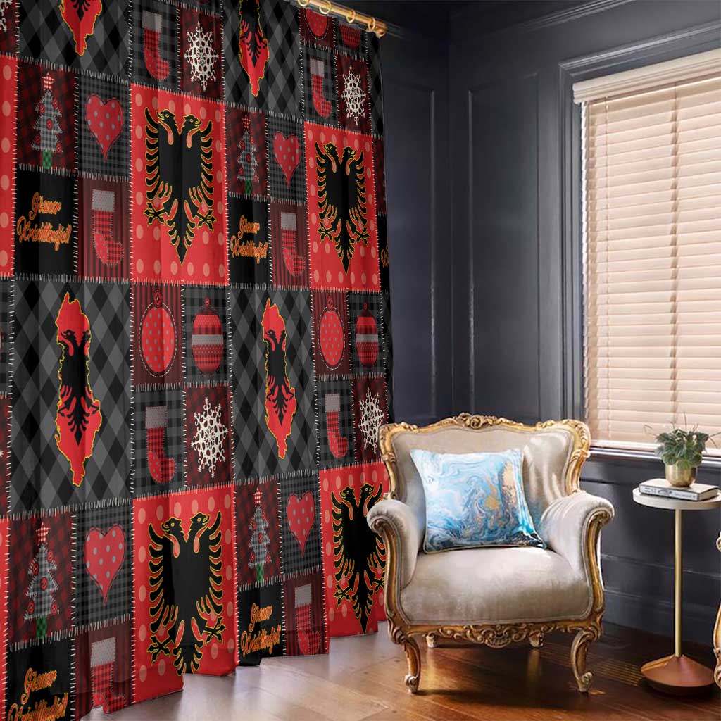 Albania Christmas Patchwork Window Curtain - Wonder Print Shop