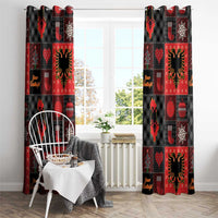 Albania Christmas Patchwork Window Curtain - Wonder Print Shop