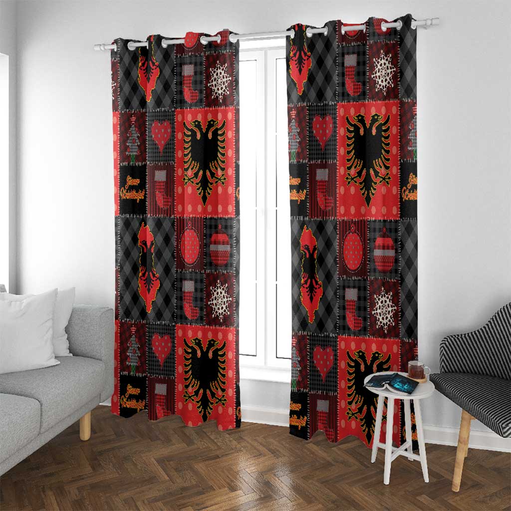Albania Christmas Patchwork Window Curtain - Wonder Print Shop