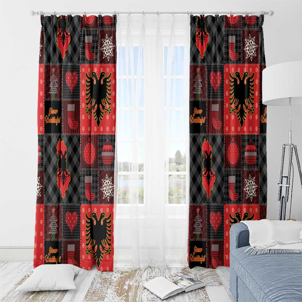 Albania Christmas Patchwork Window Curtain - Wonder Print Shop