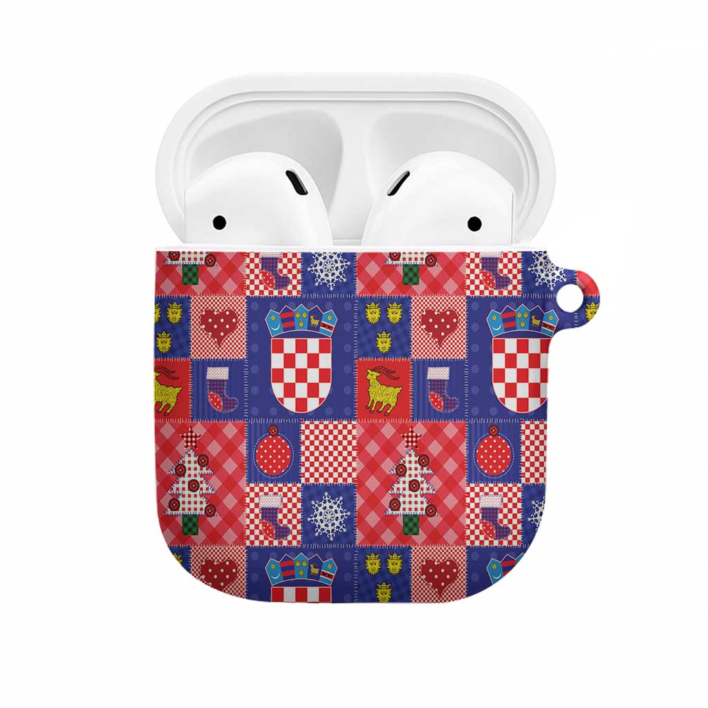 Croatia Christmas Patchwork AirPods Case - Wonder Print Shop