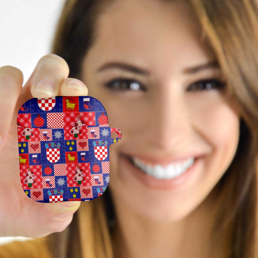 Croatia Christmas Patchwork AirPods Case - Wonder Print Shop