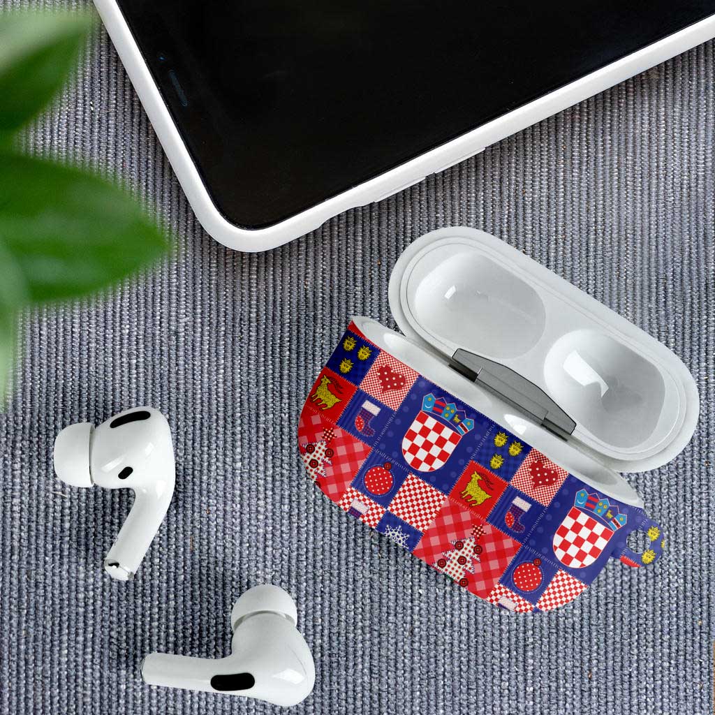 Croatia Christmas Patchwork AirPods Case - Wonder Print Shop