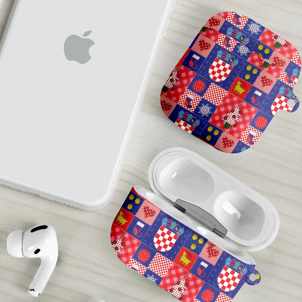 Croatia Christmas Patchwork AirPods Case - Wonder Print Shop
