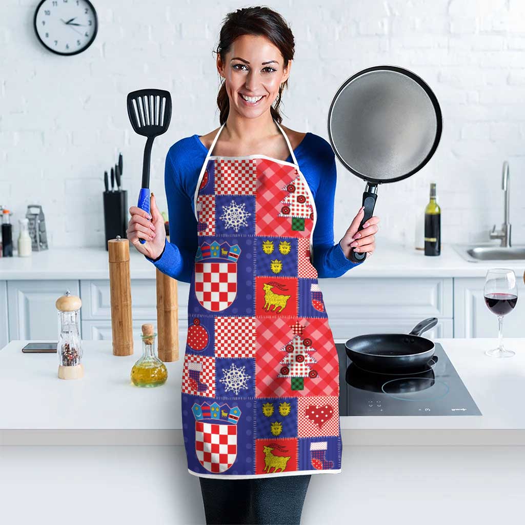 Croatia Christmas Patchwork Apron - Wonder Print Shop
